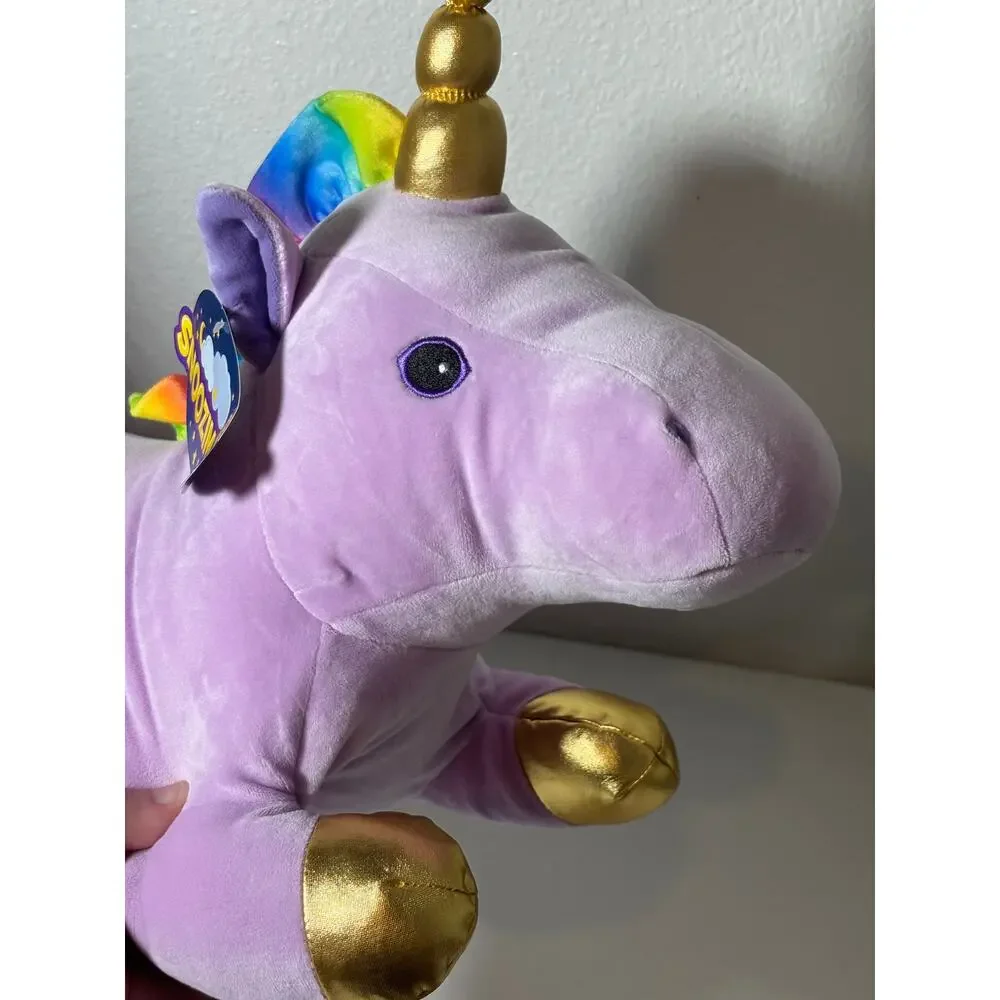 Snoozimals NWT Purple Unicorn Pillow Plush 20